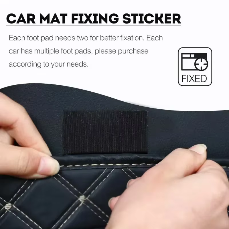 Patchs de fixation pour tapis de sol de voiture, auto-adhésifs, à crochets et boucles, double face, autocollants cousables pour tapis de voiture, tableau de bord, bricolage