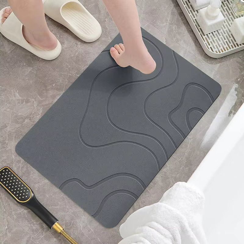 Tapis de bain en pierre de Diatomite d'intérieur