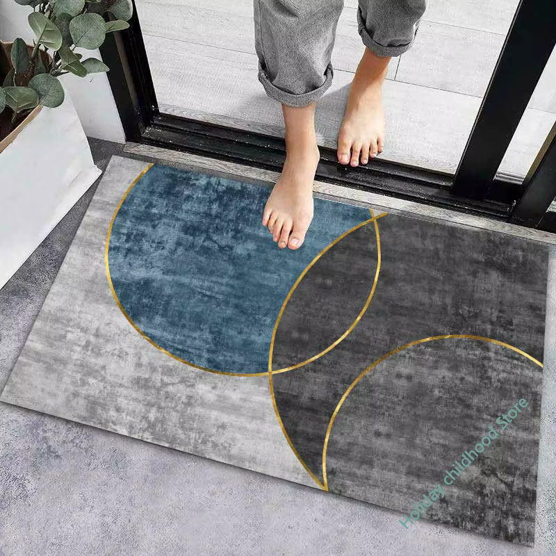 Tapis d'entrée antidérapant moderne super absorbant pour salle de bain