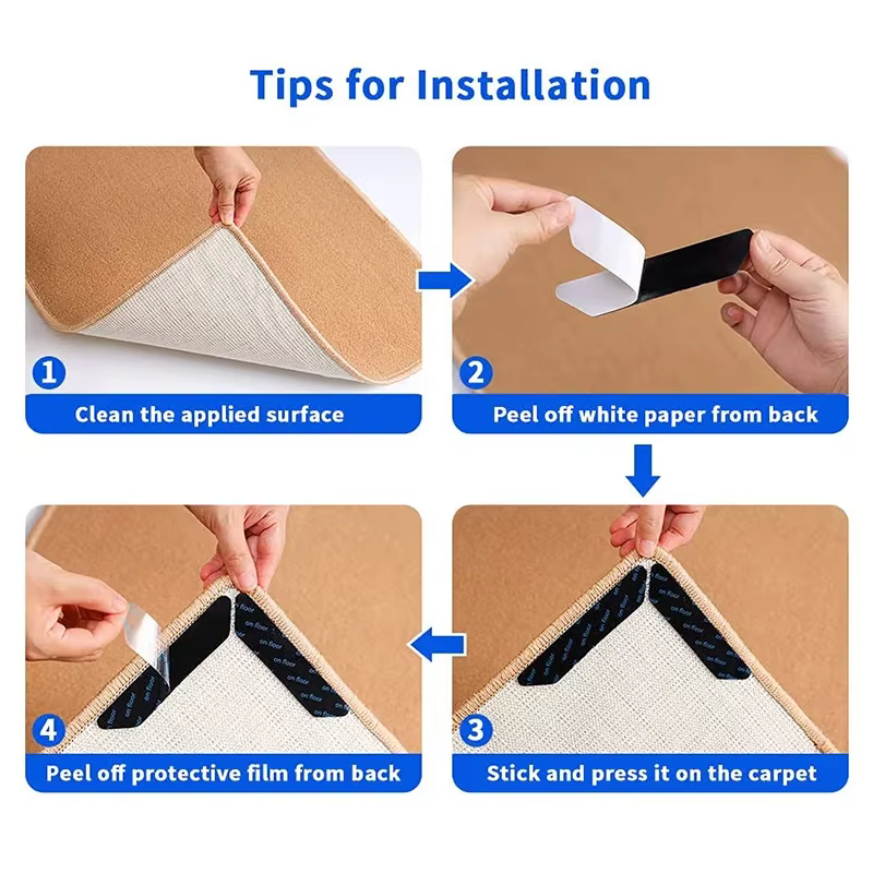 Autocollant antidérapant pour tapis