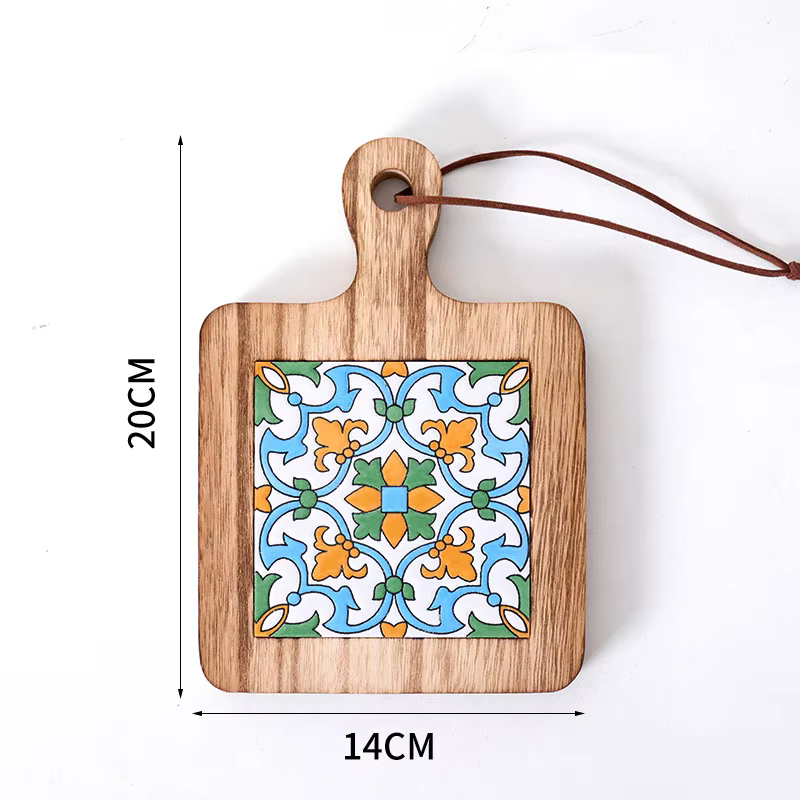 Tapis isolant Vintage, Pot de brique de fleur