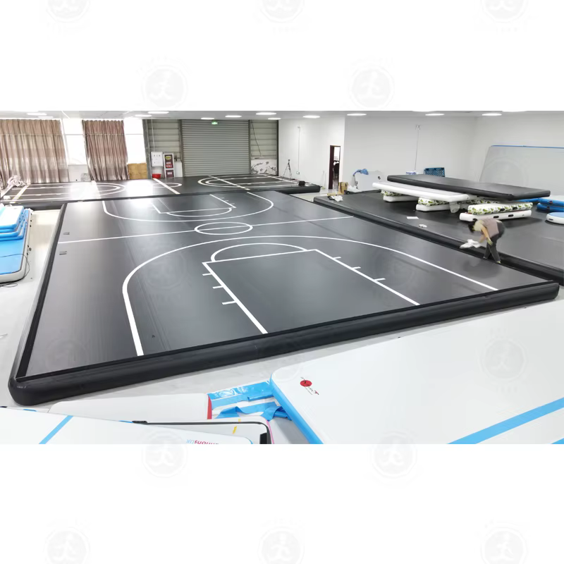 Tapis de terrain de basket-ball gonflable noir