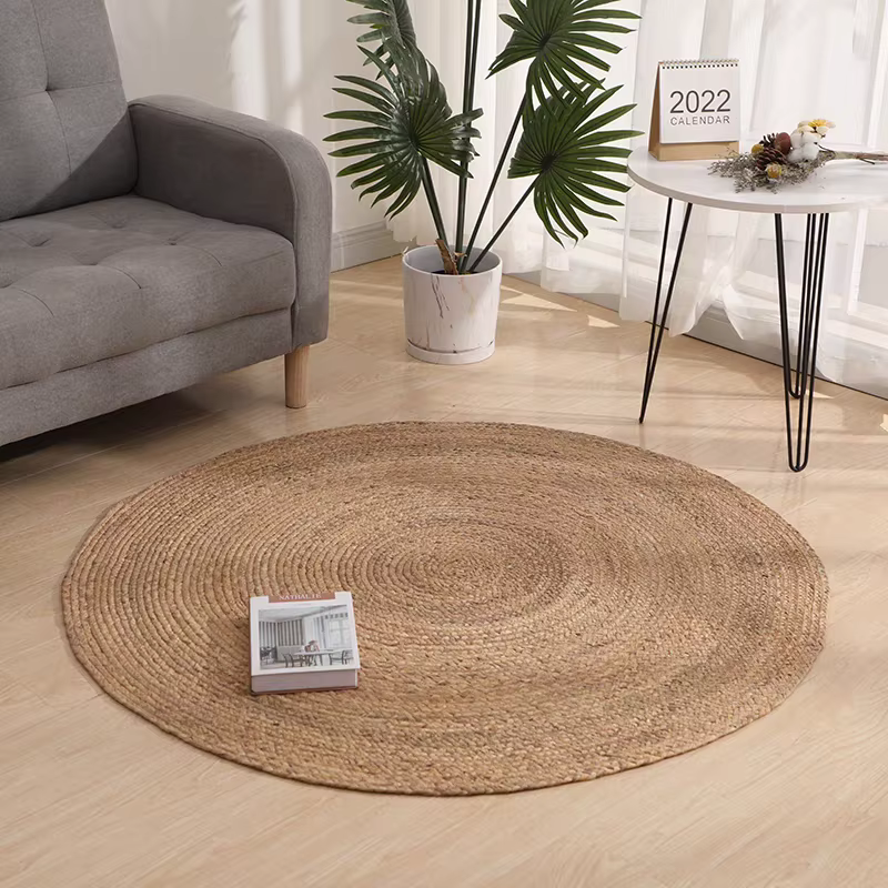 Tapis ronds en paille végétale 100%