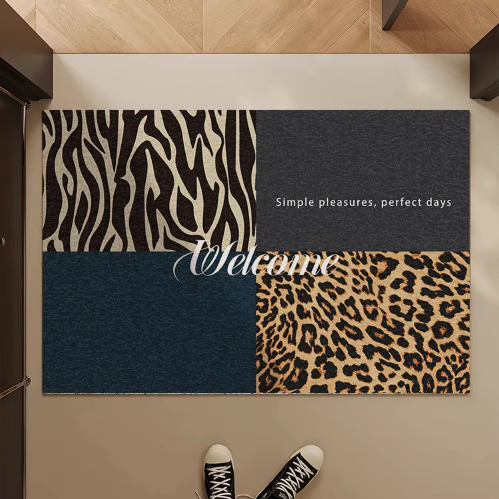 Tapis Patchwork imprimé Animal Vintage