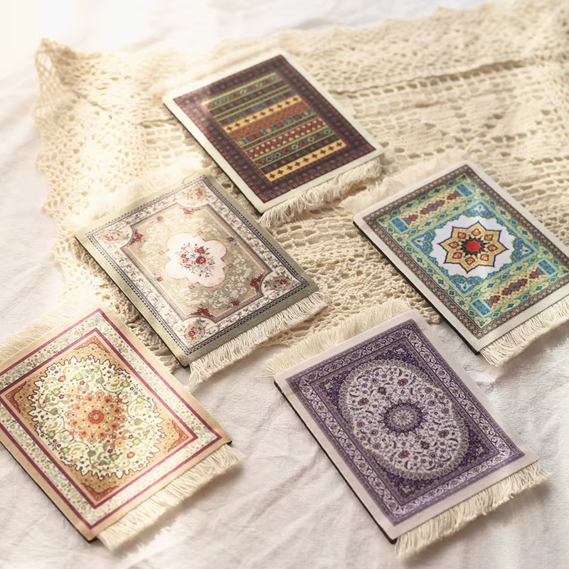 Cowijk-Tapis de Tasse à Motif Ethnique pour la Maison