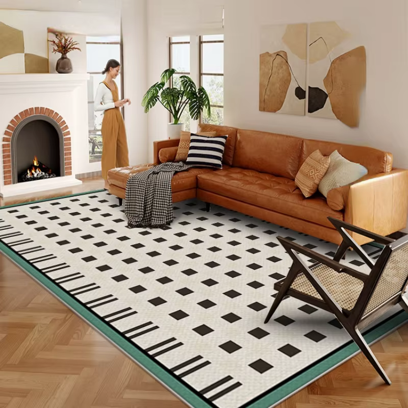 Tapis rétro américain pour décoration de salon et de chambre à coucher