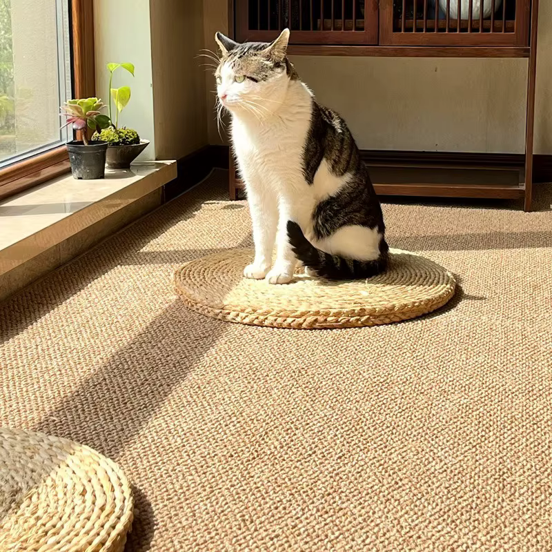Tapis en faux sisal, tissé texturé