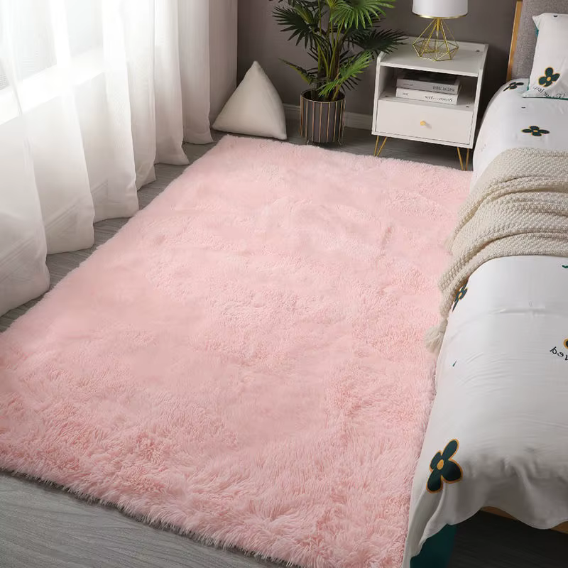 Tapis de chambre à coucher rose pour chambre d'enfant