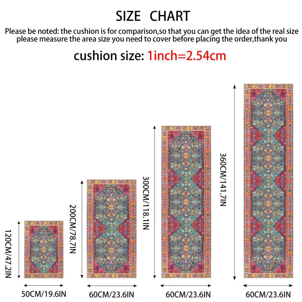 VIKAMA Tapis de couloir persan vintage