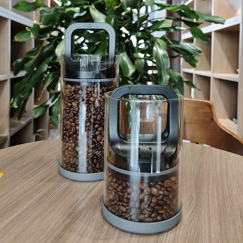 Boîtes de café en grains scellées sous vide, 500ml/1000ml, pour la cuisine, récipient de stockage des aliments, verre pour conserver la fraîcheur, résistant à l'humidité