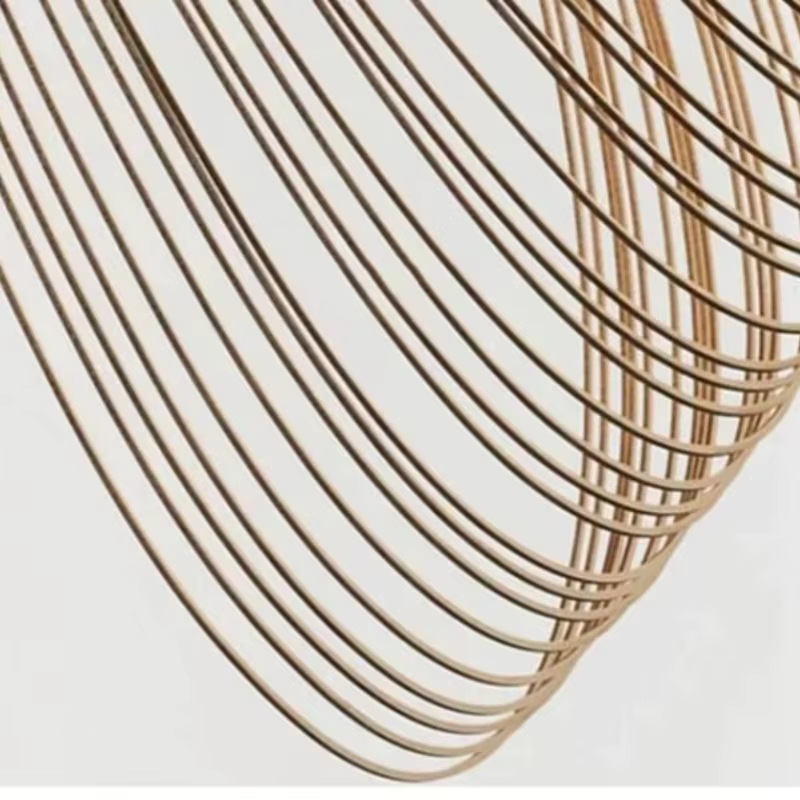 Lampe LED suspendue en bois de bouleau de styliste italien