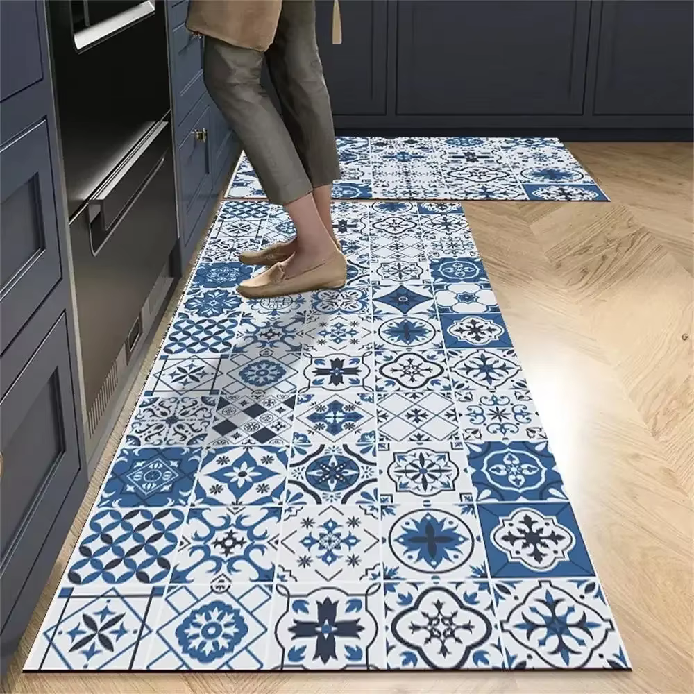 VIKAMA Tapis de cuisine marocain vintage antidérapant résistant à l'huile