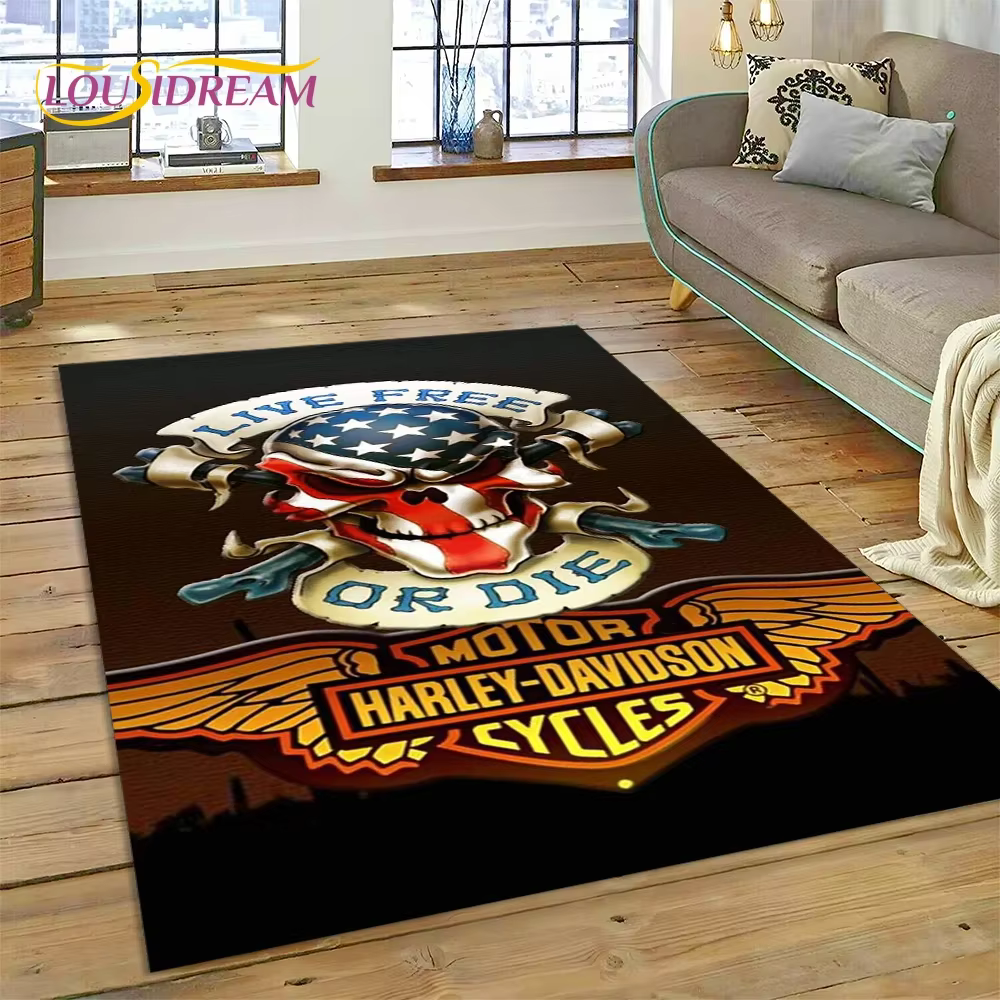 Tapis avec logo de moto Harley-y