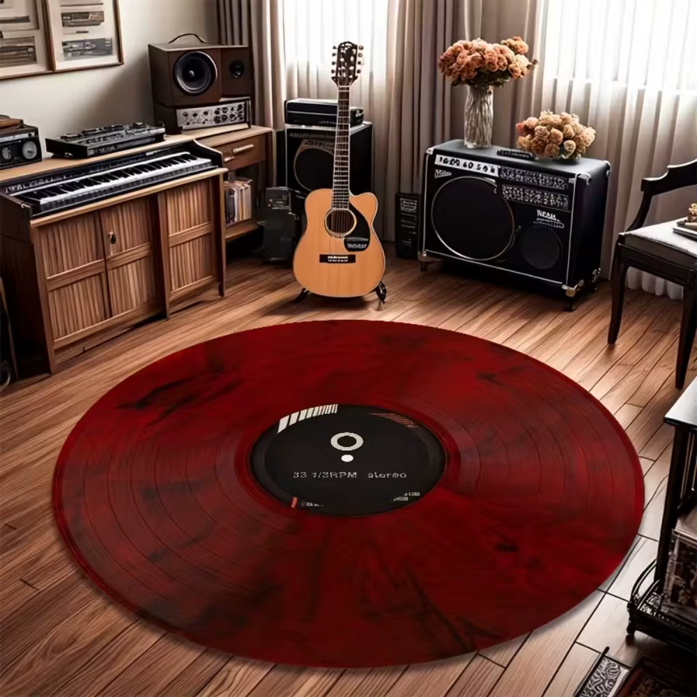 Tapis de disque vinyle rétro