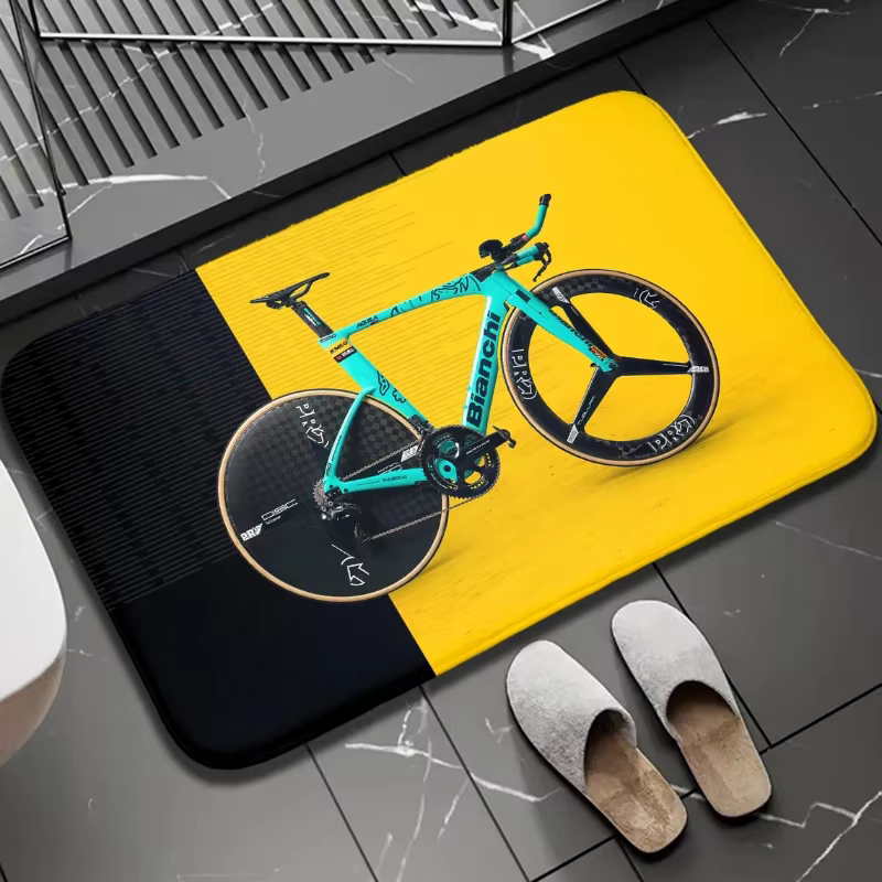 Tapis antidérapant imprimé vélo
