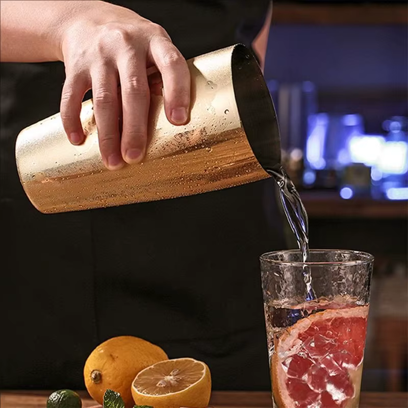 Shaker à cocktails avec mélangeur en acier inoxydable 750/550 ml, 2 pièces, outils de bar pour barman