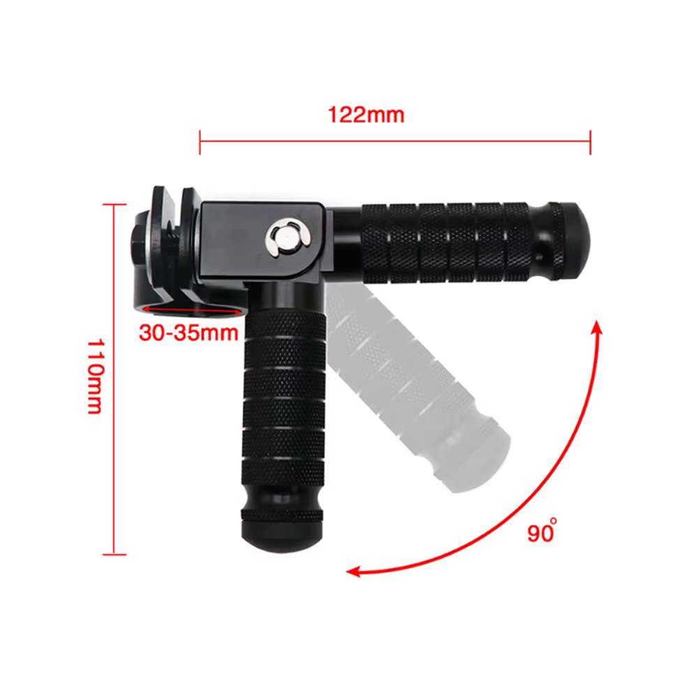 Pédales universelles pliables pour moto, pour Kawasaki, Yamaha, Honda, en aluminium CNC, pour cyclomoteurs, scooters, vélos, repose-pieds pliables