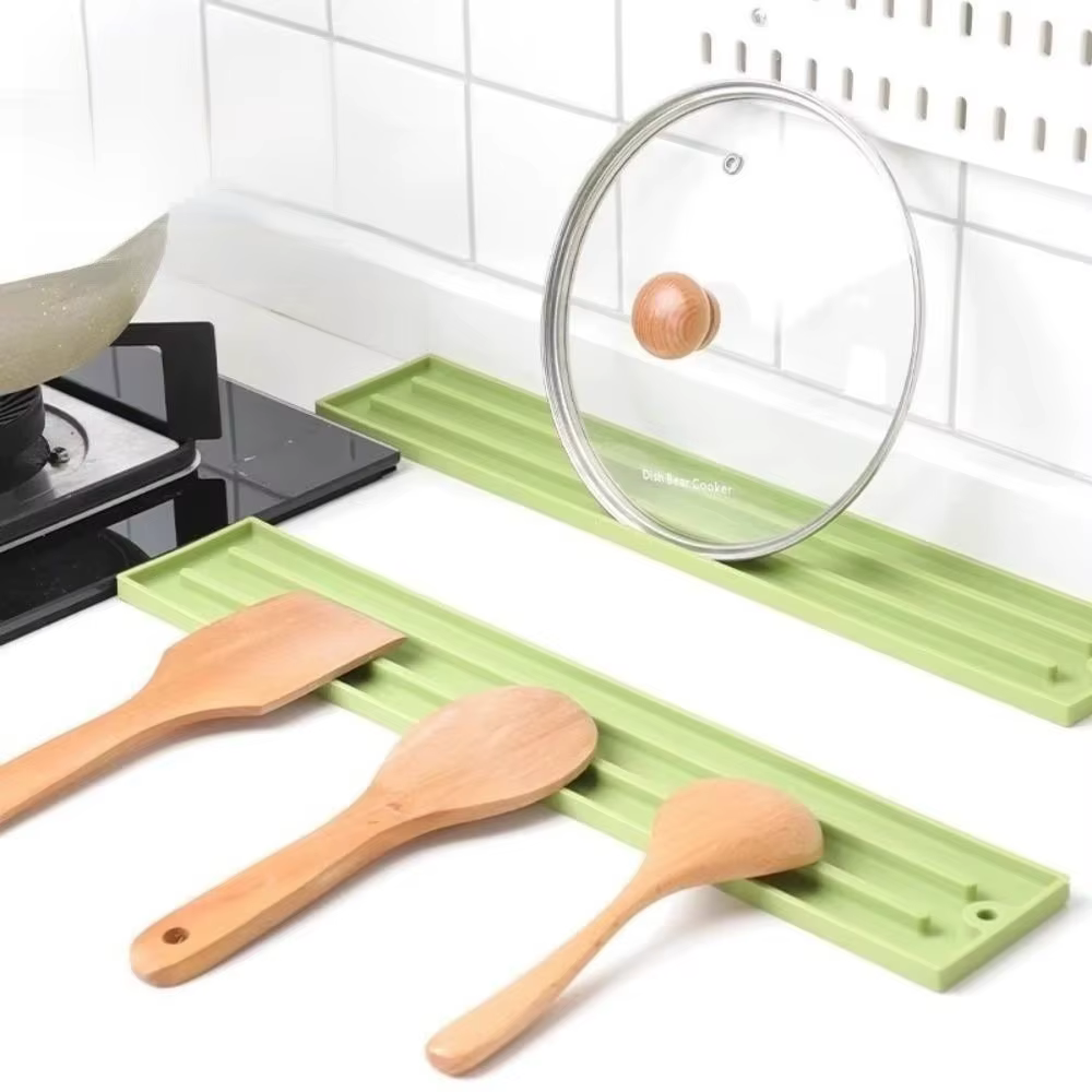 Tapis de protection multifonctionnel pour comptoir de cuisine, support pour couvercles de casseroles, tapis anti-éclaboussures, tapis de drainage antidérapant pour robinet d'évier