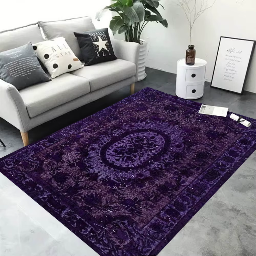 Tapis violet vintage de style bohème