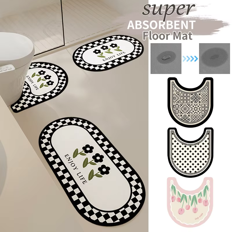 Ensemble de tapis de salle de bain antidérapant