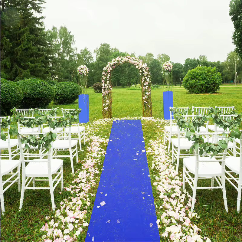 Tapis de couloir de luxe bleu royal