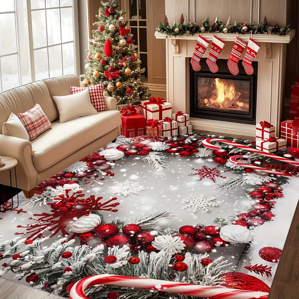 Tapis décoratif sur le thème de Noël pour salons