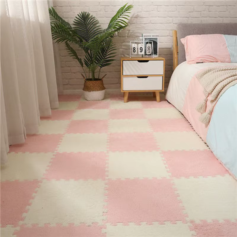 Tapis de verrouillage en peluche épaisse, 30x30x1CM, 10 pièces, pour salon, chambre à coucher, tapis d'exercice, salon, chambre à coucher, tapis rampant