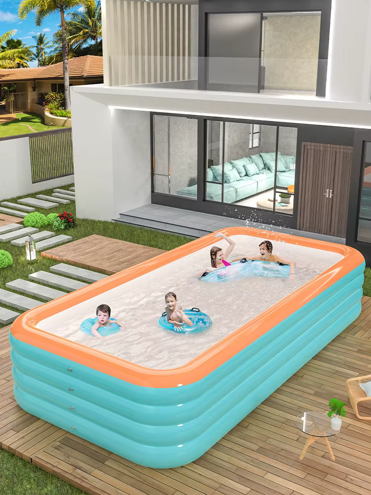 Piscine gonflable en PVC épaissi, écologique, exclusive transfrontalière, grande piscine pour adultes, piscine extérieure domestique