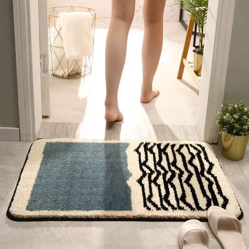 Tapis absorbant l'eau pour toilettes - Protection de sol pour entrée de salle de bain