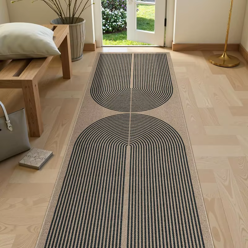 Tapis de chemin d'art à géométrie moderne