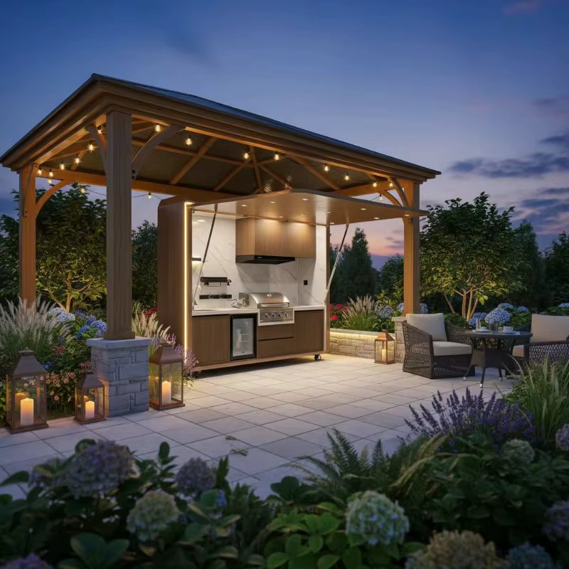 Cuisine extérieure commerciale préfabriquée modulaire pour jardin