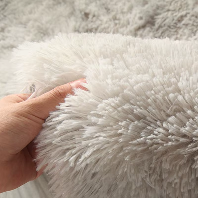 Tapis ronds moelleux pour chambre de filles