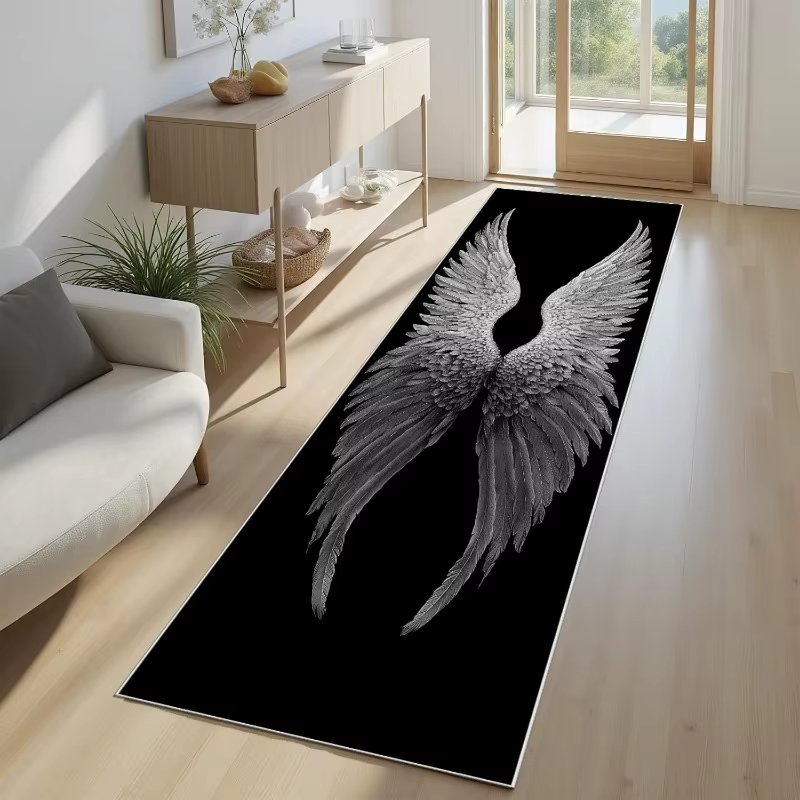Tapis de chemin gothique à motif de crâne