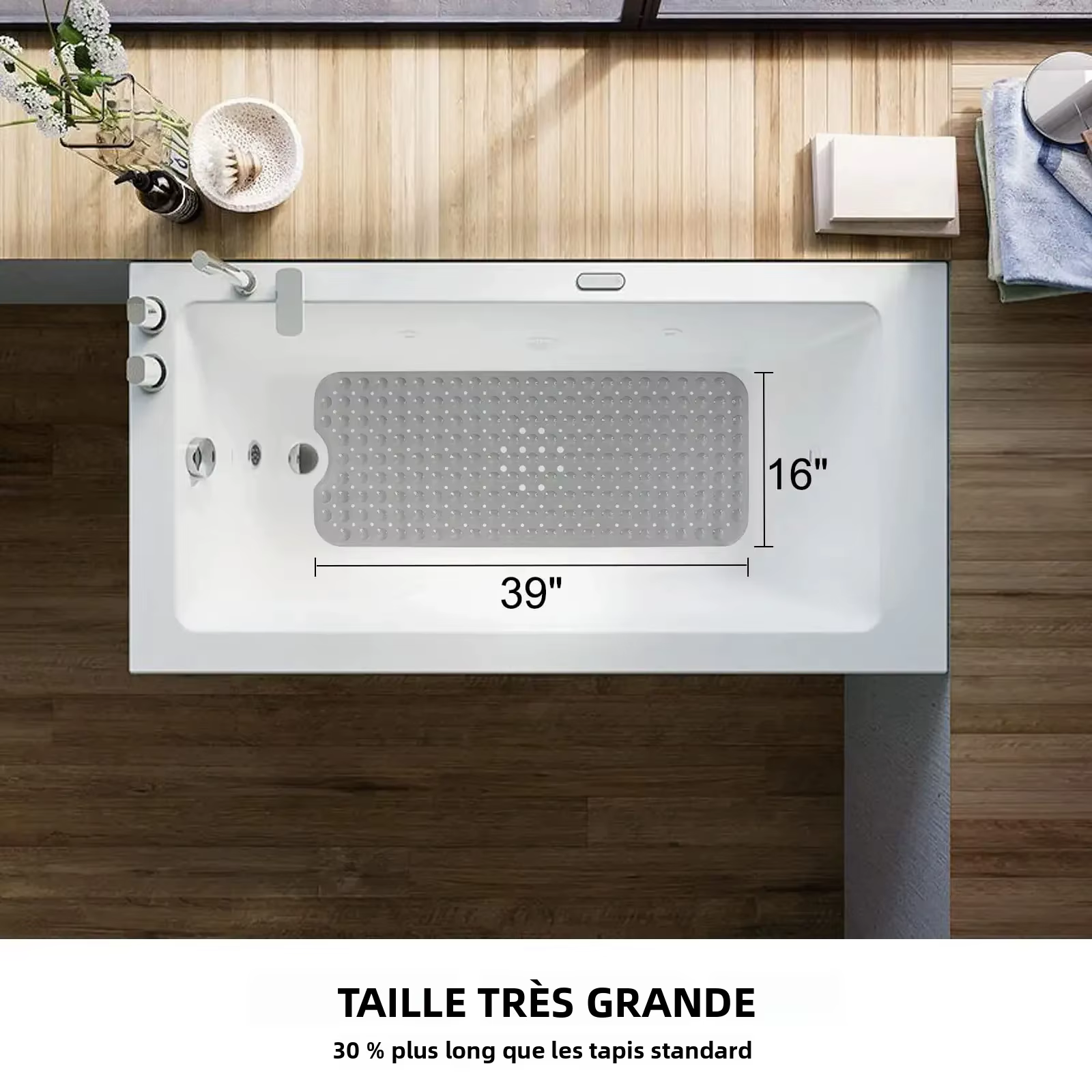 Tapis de bain pour baignoire