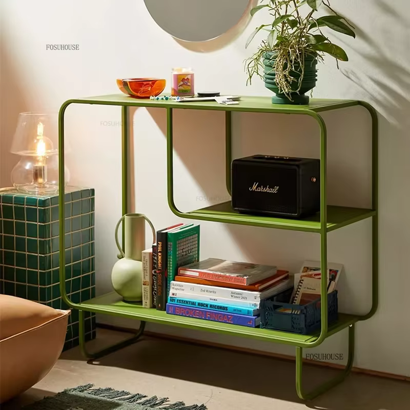 Bibliothèques de sol créatives, étagère d'art en fer Simple, organisateur de rangement, meubles de salon nordiques, présentoir de canapé de maison, armoire latérale