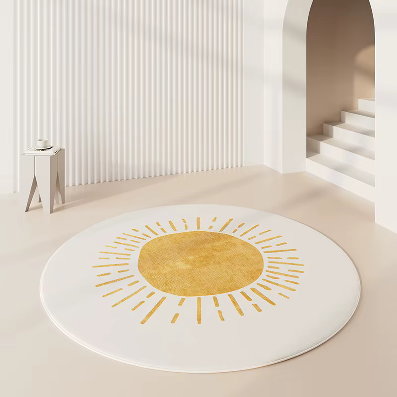 Tapis rond de grande surface