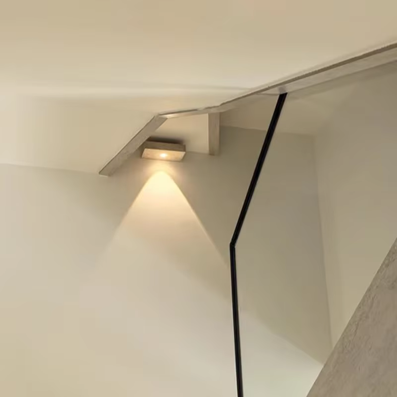 Applique murale LED en travertin jaune