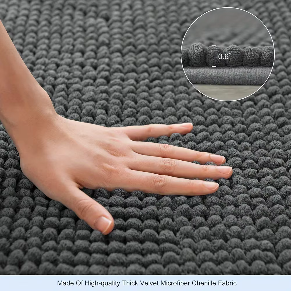 Tapis de bain épais d'angle circulaire