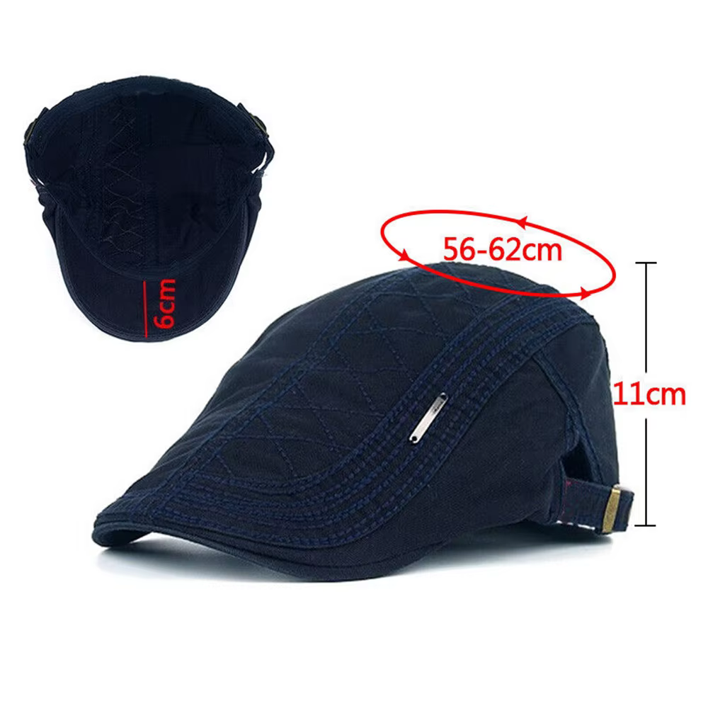 Chapeau de gavroche plat en coton pour hommes, béret rétro, bonnet à bec de canard à chevrons, réglable, testostérone, conduite de chauffeur de taxi, casquette extérieure