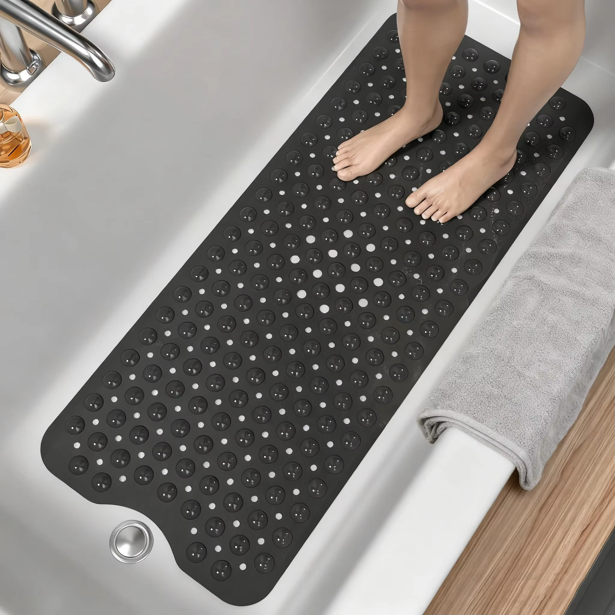 Tapis de baignoire Extra Long antidérapant 40x16 pouces
