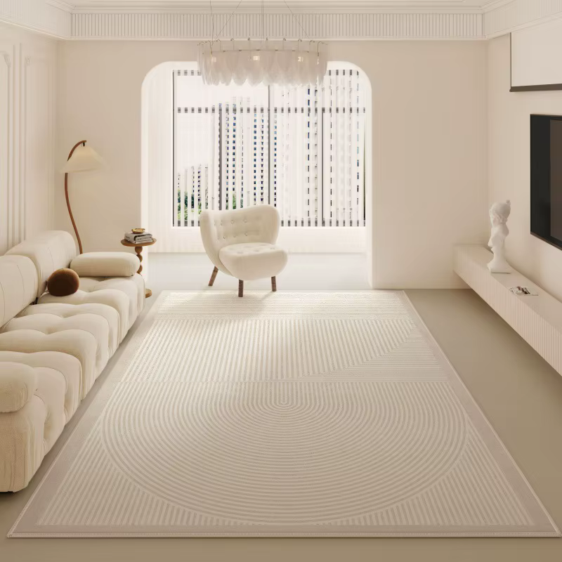 Tapis de salon minimaliste de luxe