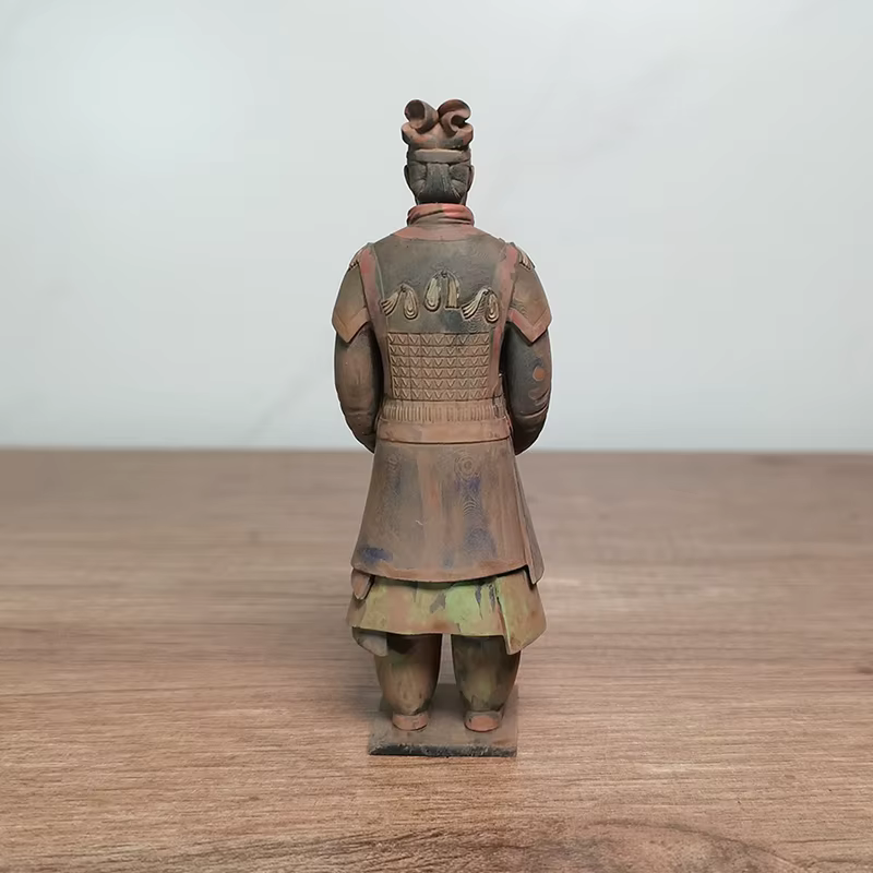 Ornements de Kokors et de chevaux en terre cuite peints à la main, mini modèle de bureau de la dynastie Qin chinoise, Sir Als