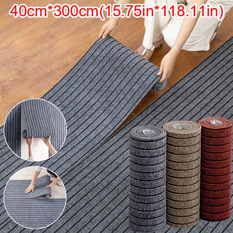 40 cm x 3 m bricolage couleur unie rayé cuisine porte tapis