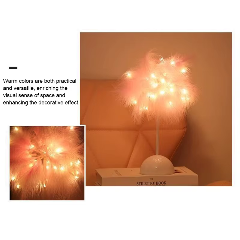 Chambre LED veilleuse plume lampe de Table