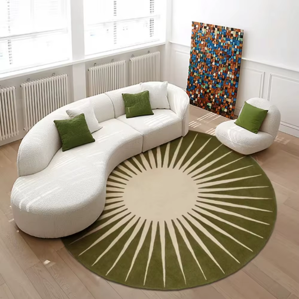 VIKAMA – tapis rond tournesol
