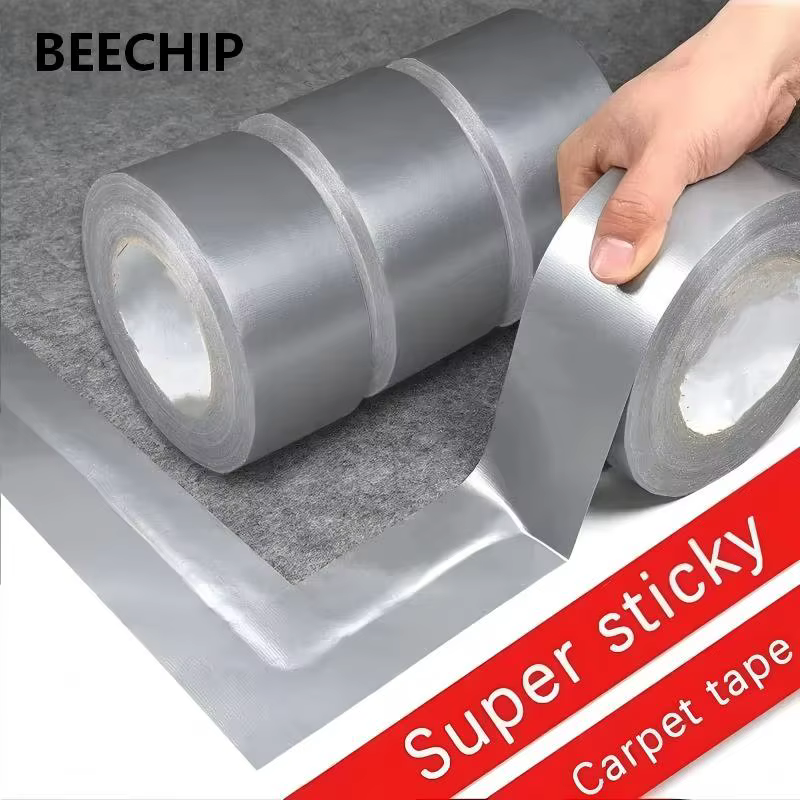 Ruban adhésif en tissu super collant Beechip pour la fixation de tapis, la réparation de sols, imperméable, robuste, adhésif industriel, pour les réparations et les emballages