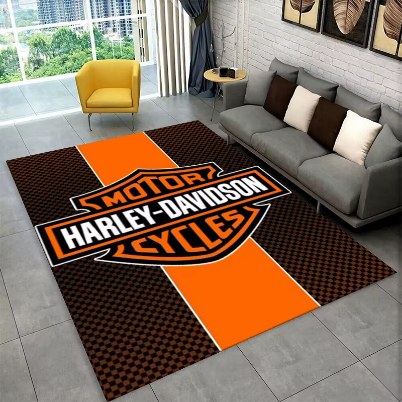Tapis antidérapant rétro H-Harleys Racing Moto pour salon