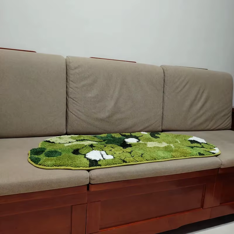 VIKAMA Tapis moderne et minimaliste à motif camouflage vert