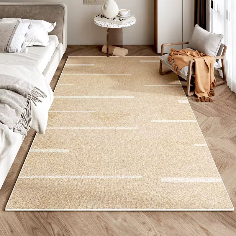Tapis Beige minimaliste, à la mode, polyvalent, antidérapant, pour salon, chambre à coucher, cuisine, décoration de la maison