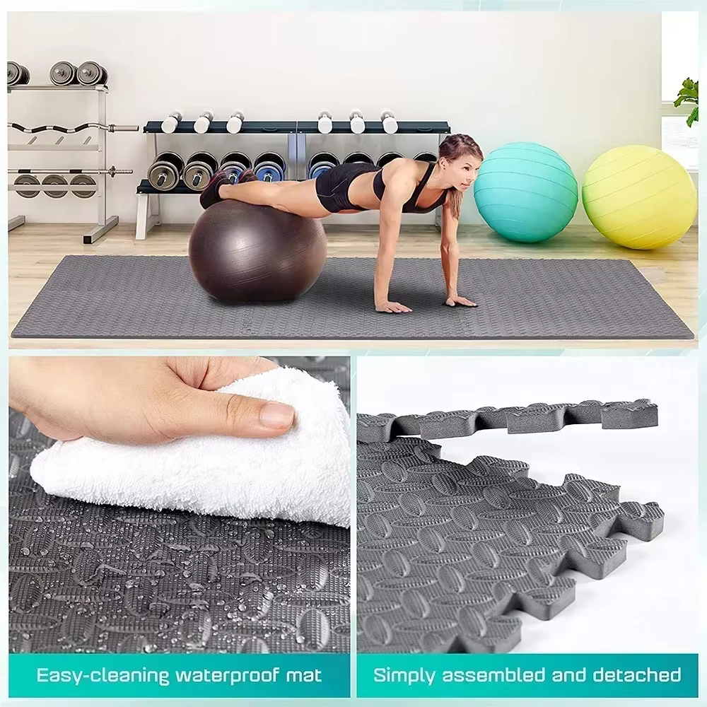 Carreaux de sol en mousse EVA à emboîtement pour salle de sport à domicile